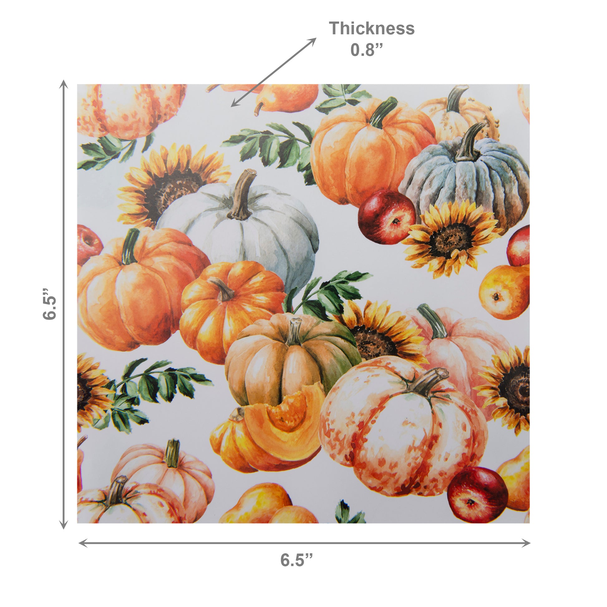 20 Pack Luncheon 3 Ply Napkin Pumpkin Sunflower, Fall Harvest, Paper Napkins, Holiday Decor- Set of 6