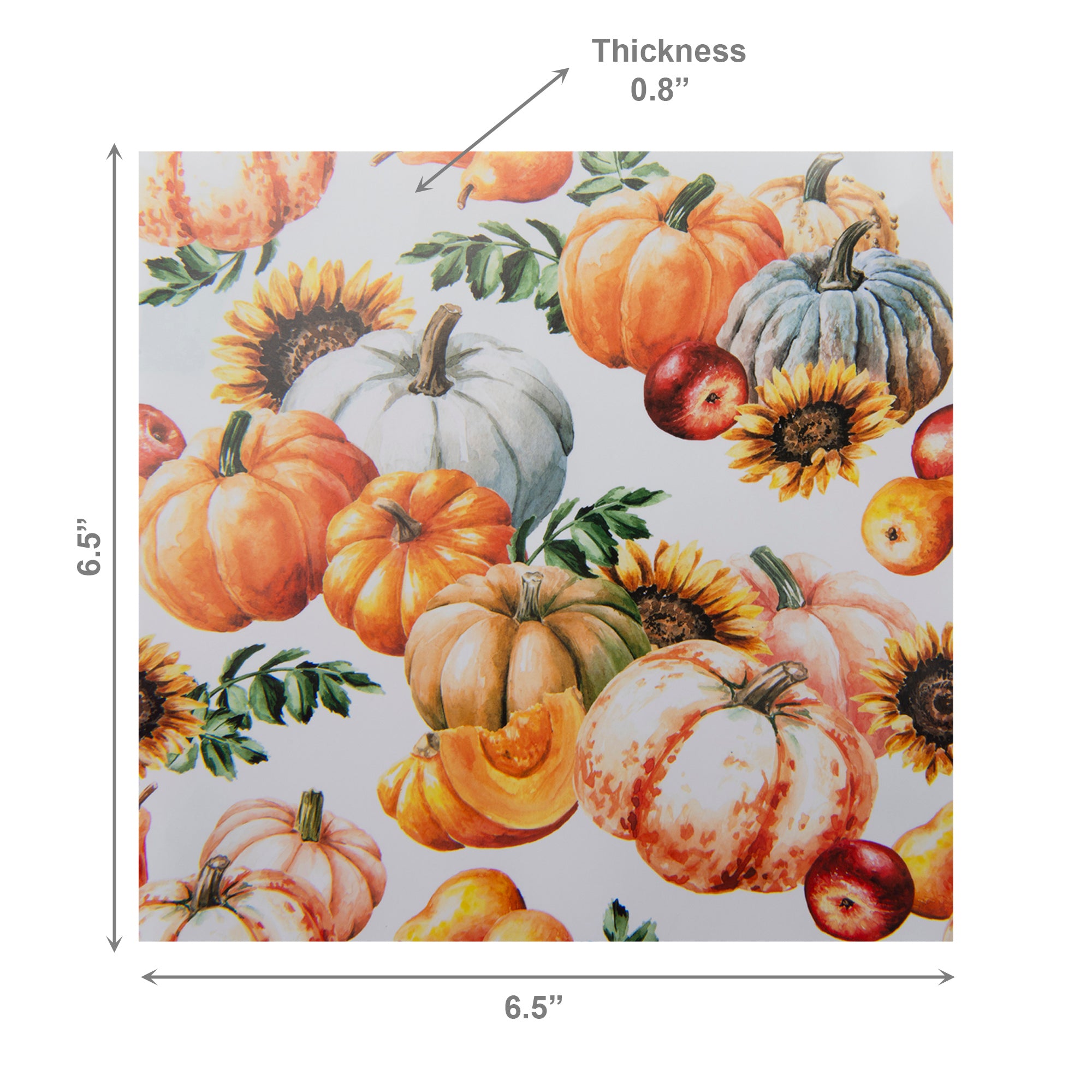 20 Pack Luncheon 3 Ply Napkin Pumpkin Sunflower, Fall Harvest, Paper Napkins, Holiday Decor- Set of 6