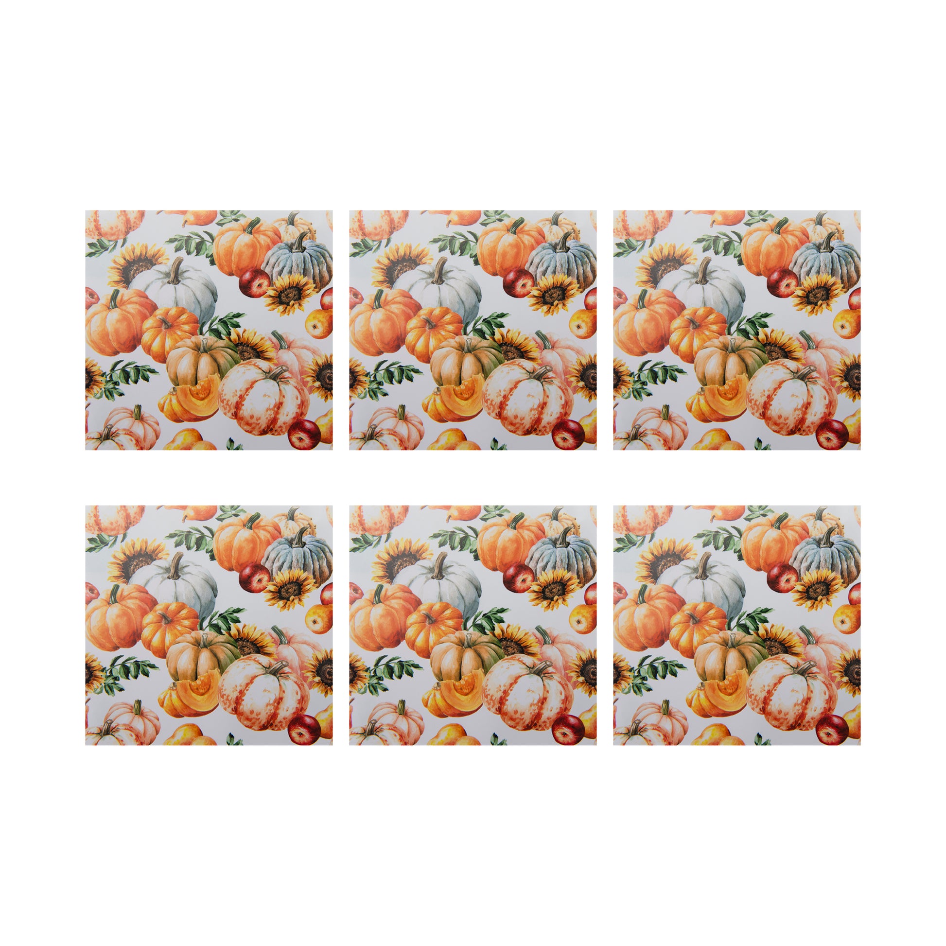 20 Pack Luncheon 3 Ply Napkin Pumpkin Sunflower, Fall Harvest, Paper Napkins, Holiday Decor- Set of 6