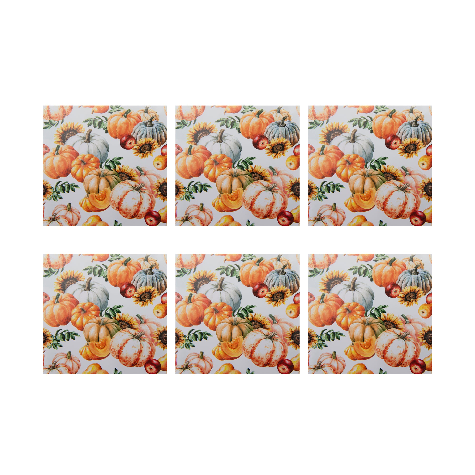 20 Pack Luncheon 3 Ply Napkin Pumpkin Sunflower, Fall Harvest, Paper Napkins, Holiday Decor- Set of 6