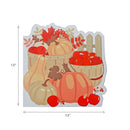 12 Pack 3 Ply Shaped Napkin (Pumpkin Apples) - Set of 6