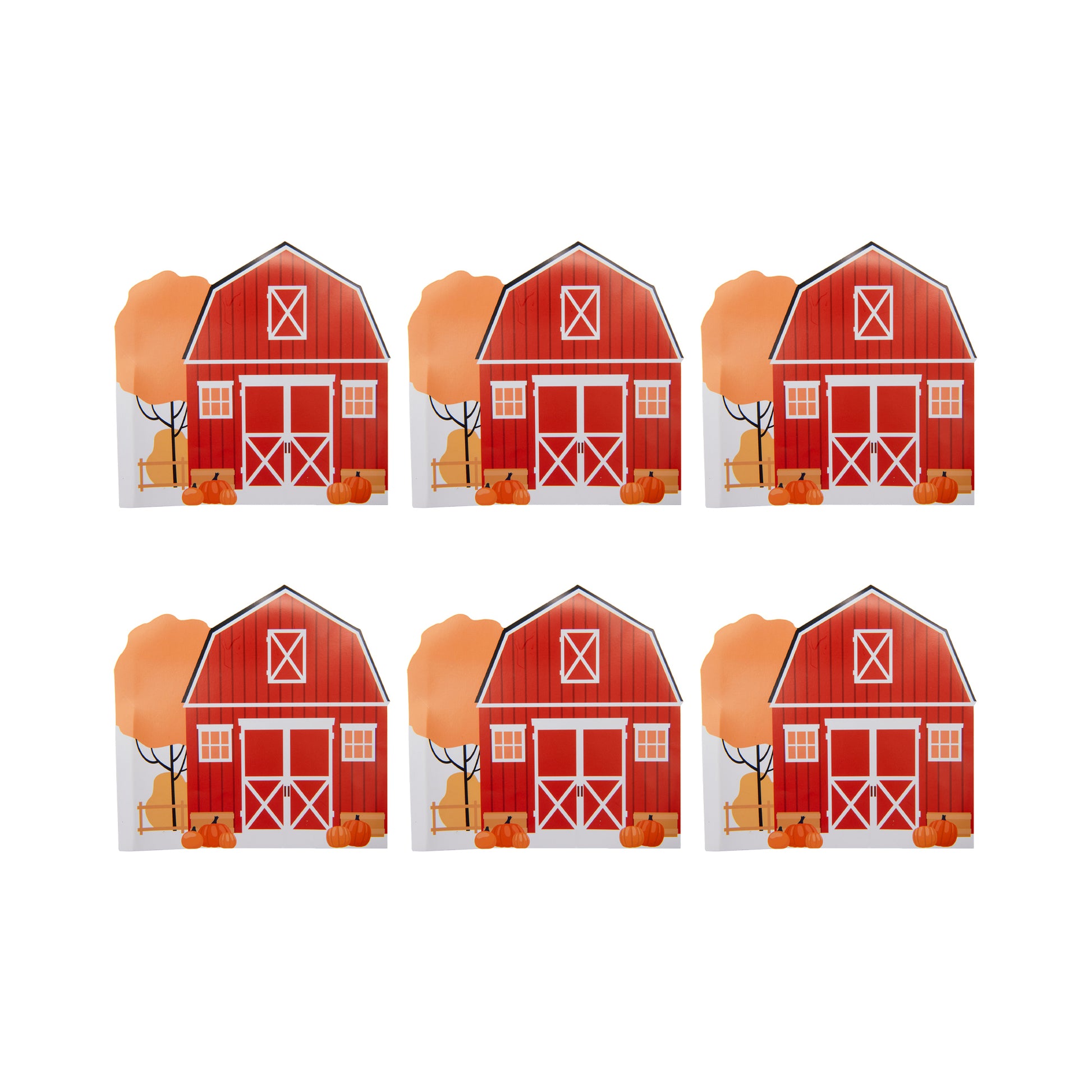 12 Pack 3 Ply Shaped Napkin Pumpkin Barn, Fall Harvest, Paper Napkins, Holiday Decor- Set of 6