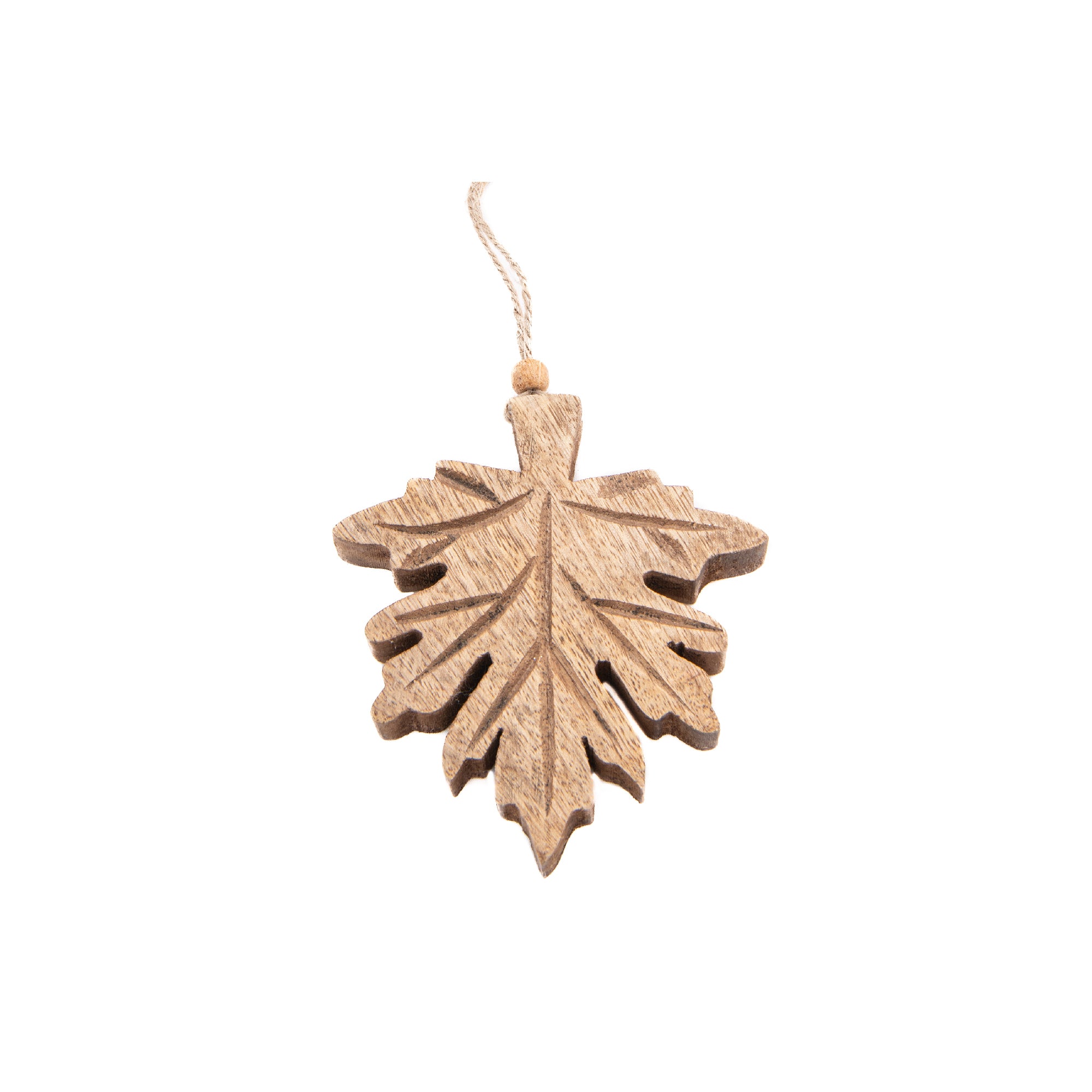 Wooden Enamel Hanging Decor Maple Leaf Large, Fall Harvest, Holiday Decor- Set of 6