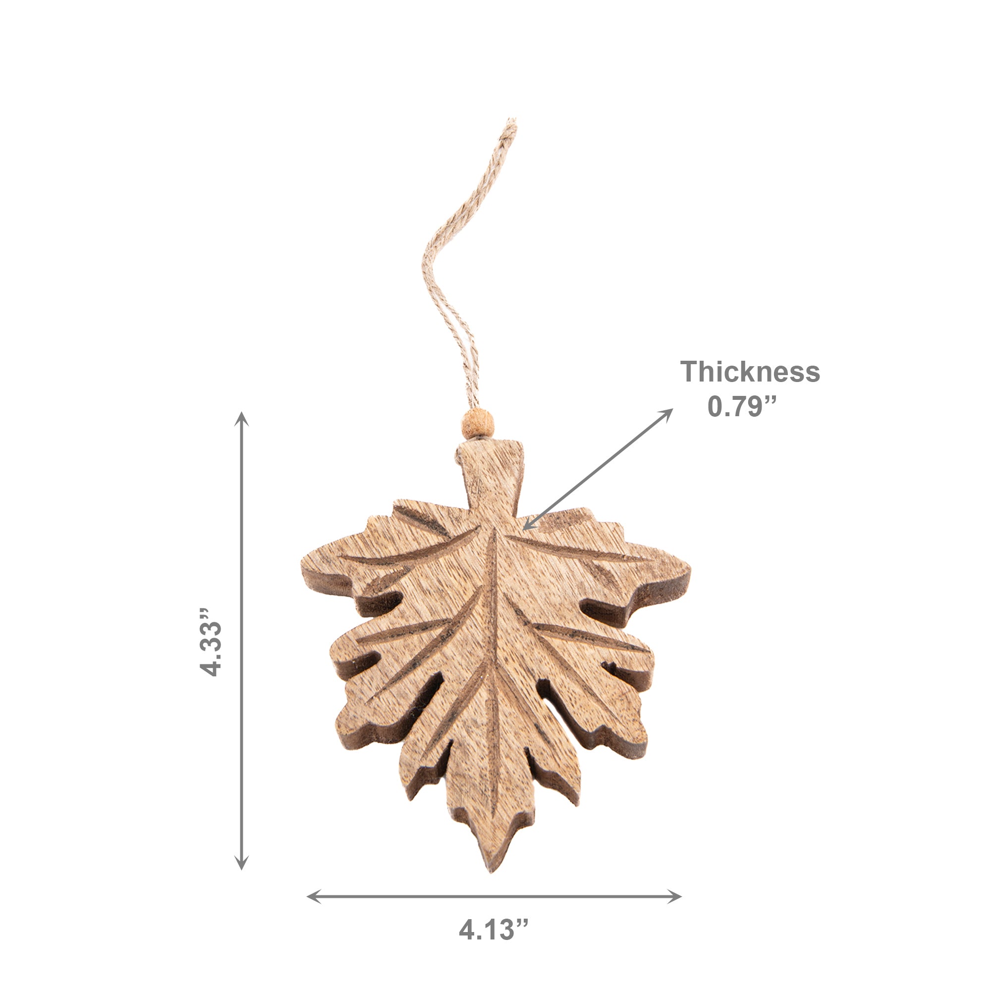 Wooden Hanging Decor Maple Leaf Small, Fall Harvest, Holiday Decor- Set of 6
