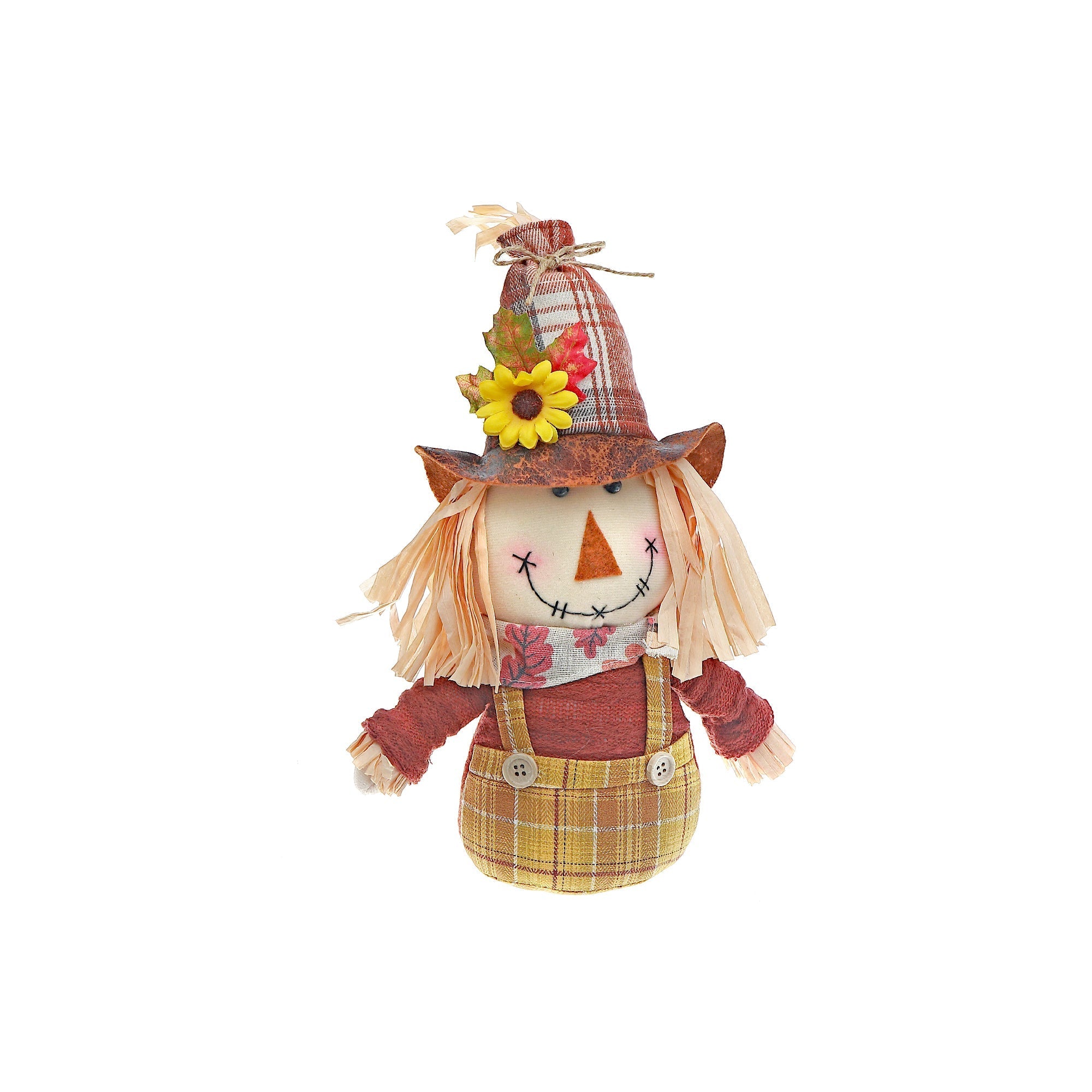 Scarecrow Plush Stander with Long Hat – Autumn & Halloween Decor