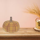 Yellow Plaid Fabric Pumpkin