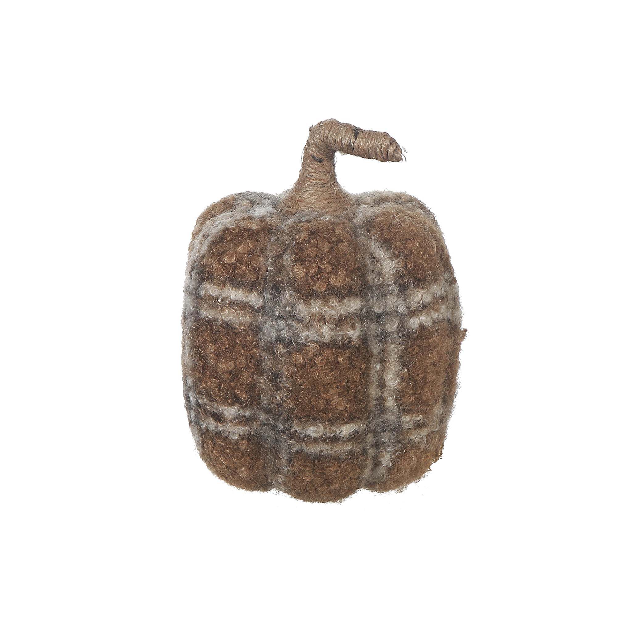 Small Plaid Fleece Pumpkin Decoration – Fall & Halloween Table Decor, Thanksgiving Decoration