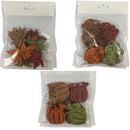 Wooden Cutouts (Maple Leaf/Pumpkin/Owl) (18Pc) (Asstd)