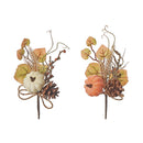 Pumpkin And Pinecone Pick - Set of 6