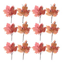 Triple Pumpkin Leaf Pick (Asstd) - Set of 12