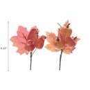 Triple Pumpkin Leaf Pick (Asstd) - Set of 12