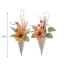 Sunflower Hanging Burlap Bouquet (Asstd) - Set of 6