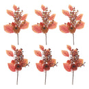 Pumpkin And Berries Picks (Asstd) - Set of 6