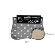 Microfibre Bone Mat Polka Dot, Pet Feeding Mat, Floor Protector