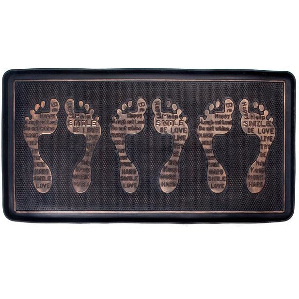 Footprints Rubber Boot Tray, Mudroom Organizer