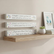 Assorted Wooden Block Sign with Appreciation Messages - Set of 3