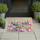 Coir Door Mat Birds In Cherry Blossom