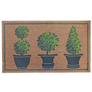 Coir Door Mat Topiaries In Pots