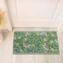 Coir Door Mat Floral Green Pattern