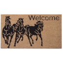 Coir Door Mat Welcome - Horses