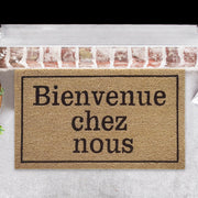 Coir Door Mat – “Bienvenue Chez Nous”, Welcome Mat