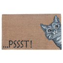 Coir Door Mat Peeking Cat