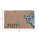 Coir Door Mat Peeking Cat