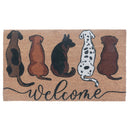 Coir Door Mat Dog Welcome