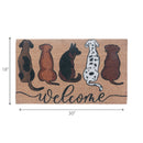 Coir Door Mat Dog Welcome