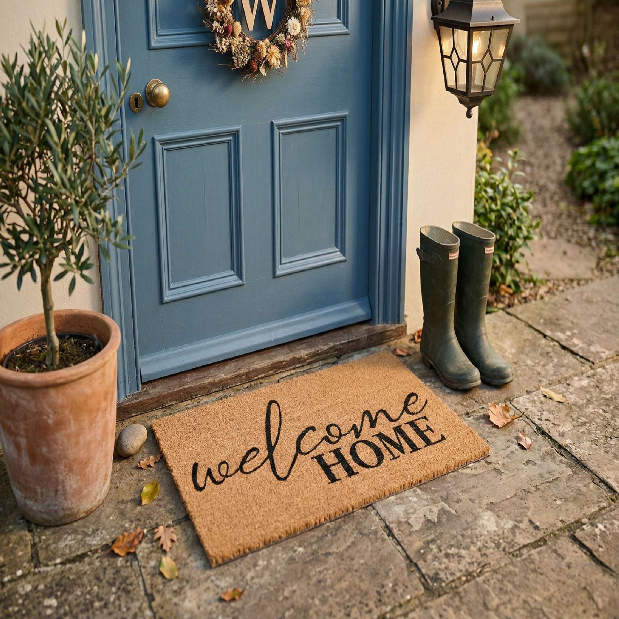 Coir Door Mat Classic "Welcome Home" Design