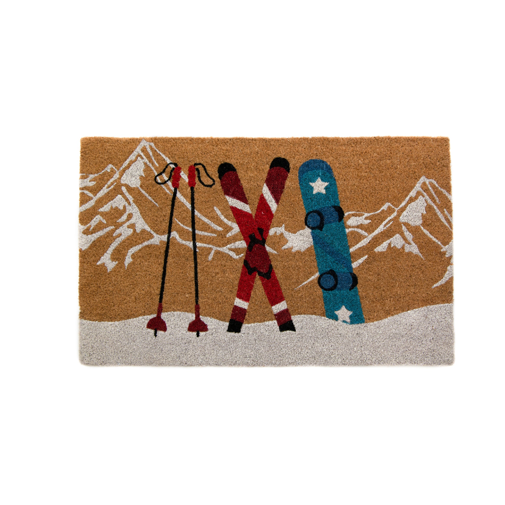 Coir Door Mat Winter Sports Gear Design