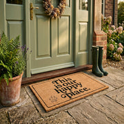 Coir Door Mat "This Is Our Happy Place" Design