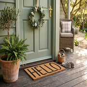 Coir Door Mat Simple "Hello" Design