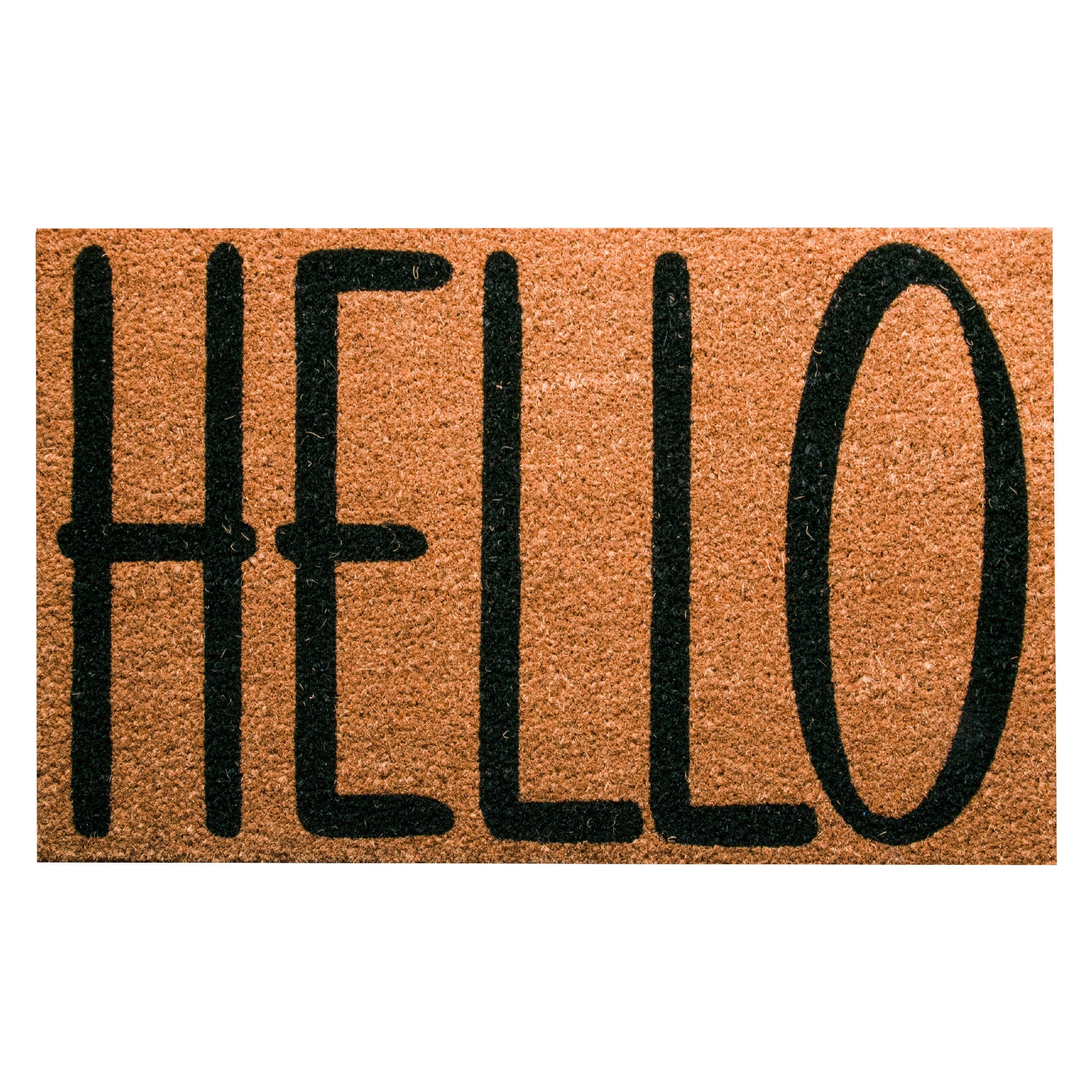 Coir Door Mat Simple "Hello" Design
