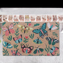 Coir Door Mat Garden Butterflies 18 X 30