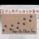 Coir Door Mat Gare Au Chien Fou Paws 18 X 30