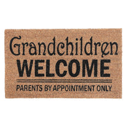 Coir Door Mat "Grandchildren Welcome, Parents By Appointment"