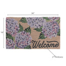 Coir Door Mat Hyrangea Welcome 18 X 30