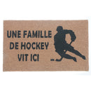 Coir Door Mat Une Famille De Hockey Vit Ici