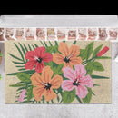 Coir Door Mat Hibiscus 18 X 30