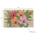 Coir Door Mat Hibiscus 18 X 30