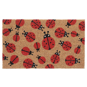 Coir Door Mat Crawling Ladybugs Design Outdoor Mat