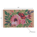 Coir Door Mat Peony Blooming 18 X 30