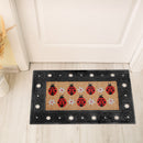 Rubber & Coir Mat Lady Bugs & Flowers