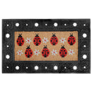 Rubber & Coir Mat Lady Bugs & Flowers