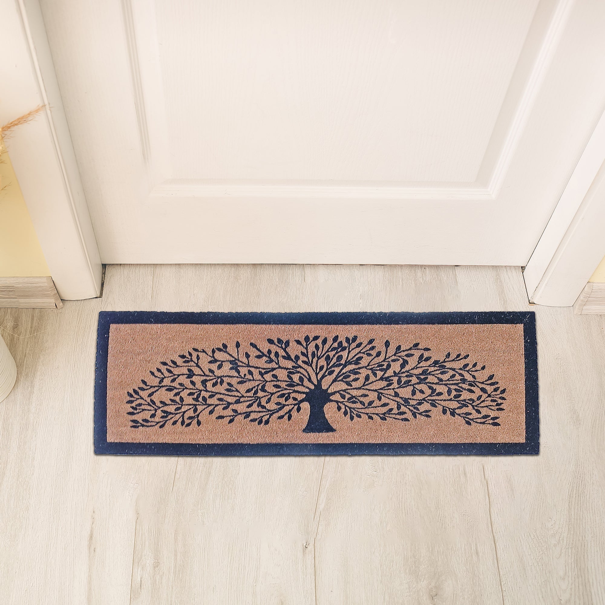 Coir Door Mat Tree 16x48 Inch, Natural Fiber Welcome Mat, Entryway Floor Mat
