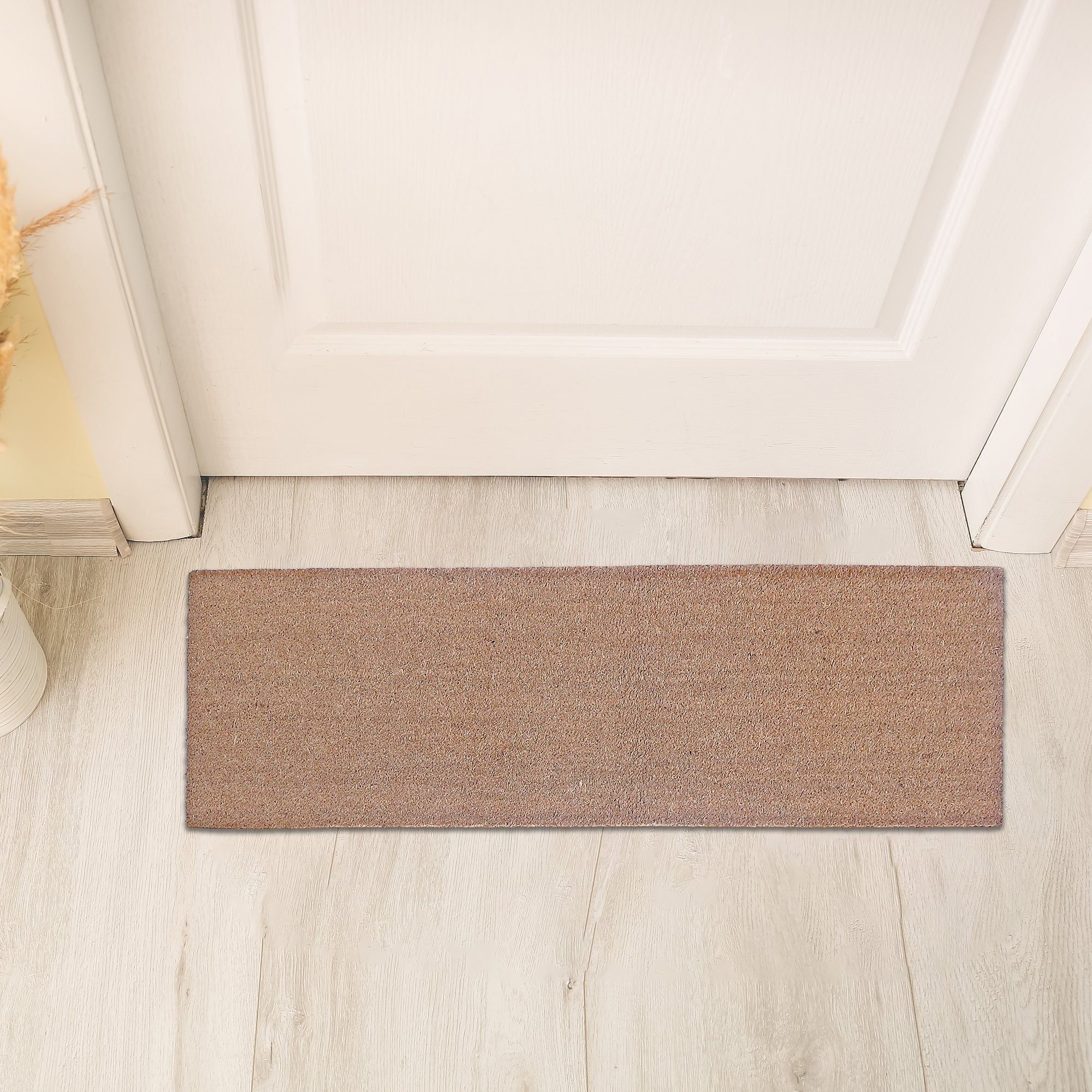 Plain Coir Door Mat 16x48 Inch, Natural Fiber Doormat, Outdoor/Indoor Entryway Mat