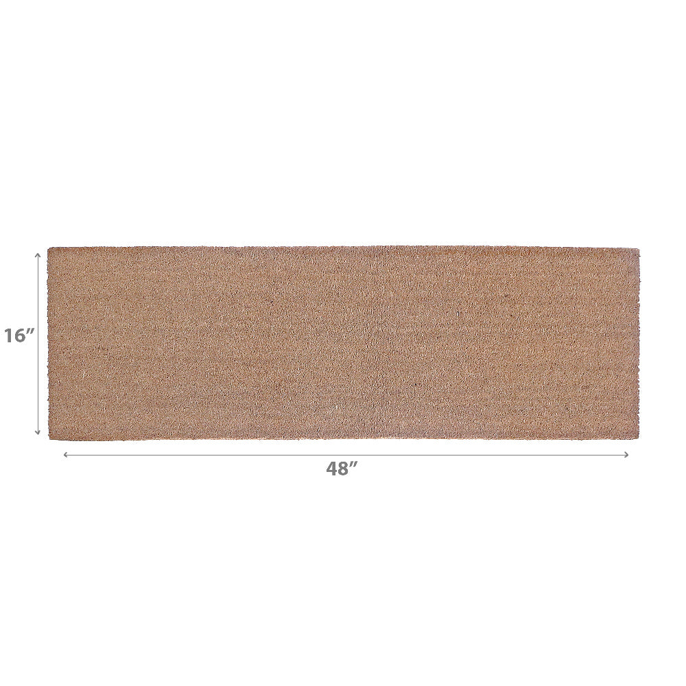 Custom Plain Coir Door Mat 16 X 48, Outdoor Door Runner Mat, Natural Coir Mat