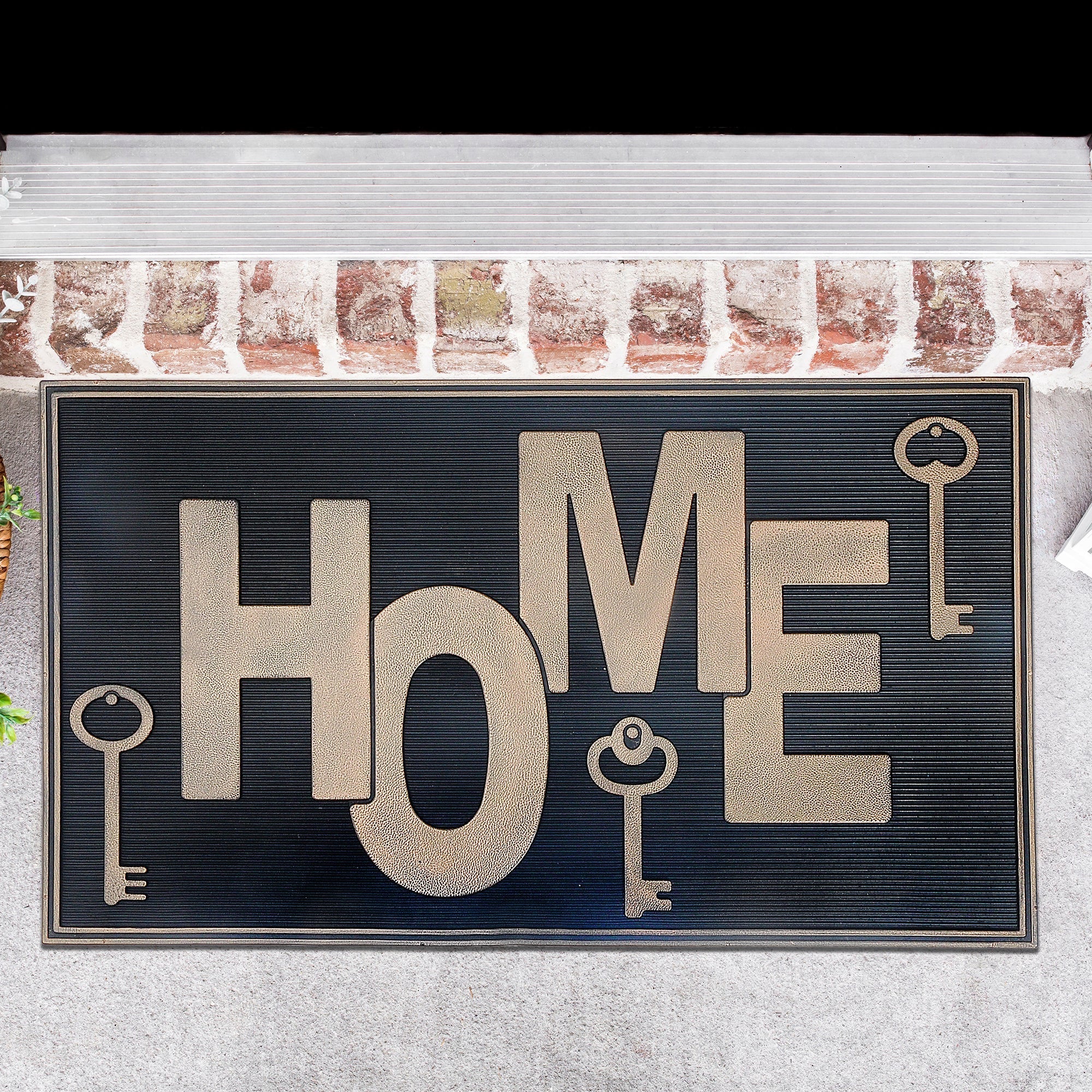 Rubber Mat Home Keys, Home Keys Rubber Mat, Non Slip Welcome Rug, Entryway Floor Mat, Decorative Outdoor Door Mat