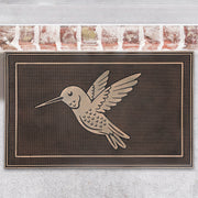 Rubber Mat Humming Bird, Hummingbird Rubber Door Mat, Non Slip Outdoor Entry Rug, Garden Themed Welcome Mat, Durable Patio Mat